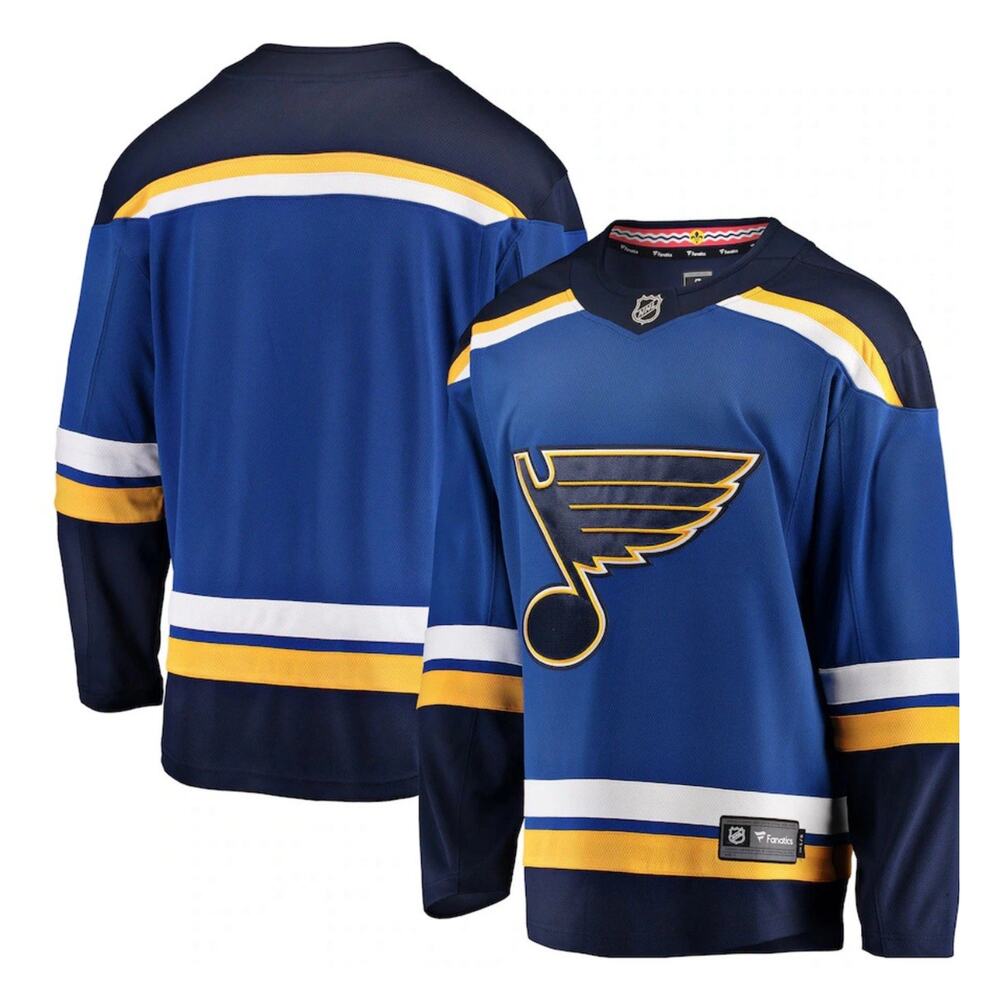 St. Louis Blues Men's Fanatics Breakaway Authentic Home Jersey Size 2XL